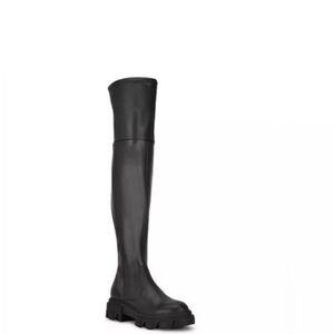 Nine West Cellie Faux Leather Black Over-the-Knee Boots, size 6.5